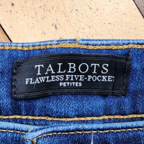 Talbots Flawless Five-Pocket "Crop" Jeans Size 14 Petite - Picture 4 of 16